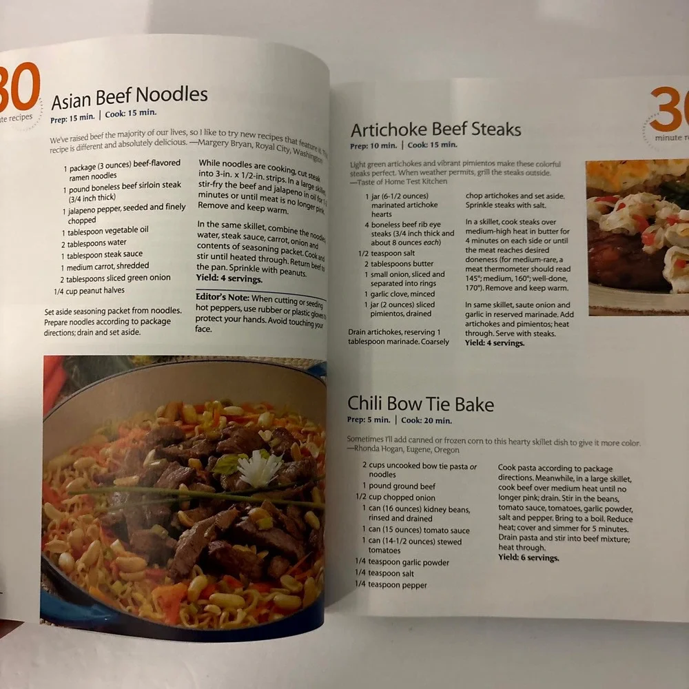Taste of Home Busy Family Cookbook 370 Recipes Paperback 2007 Weeknight Meals